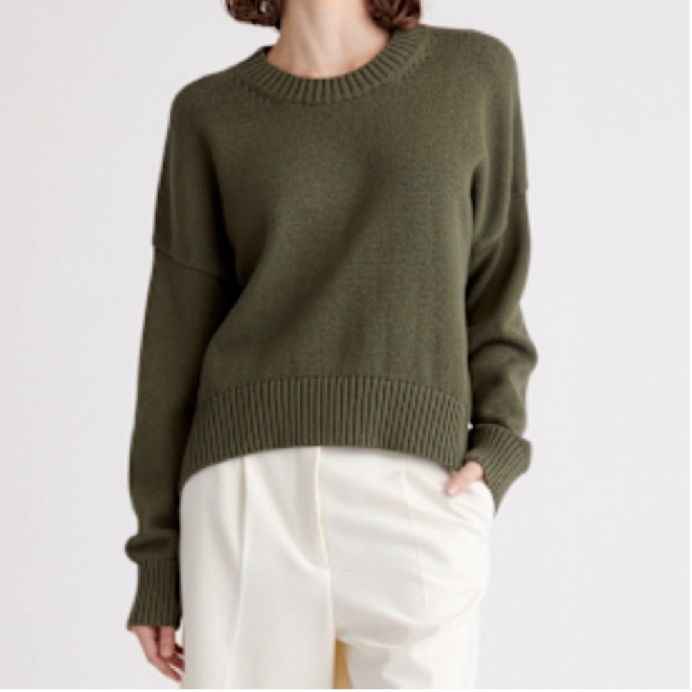 Quince 100% Cotton Boyfriend Sweater NWOT